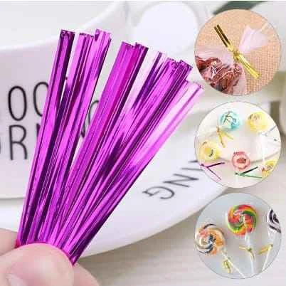 Pita Kawat Potong 8cm / Twist Tie Snack Souvenir / Pita Kawat Pembungkus Serbaguna